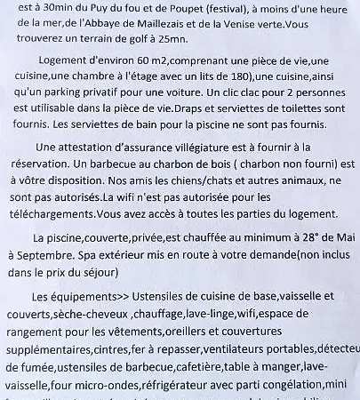 Holiday home Avec Piscine ,pres De Chantonnay